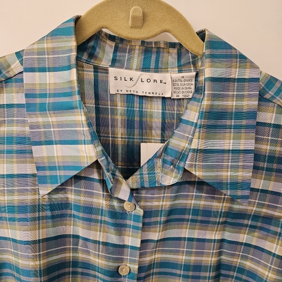 NWT - Silk Shantung "Silk Lore by Beth Terrell" Blouse - Size 1X - Picture 3 of 10